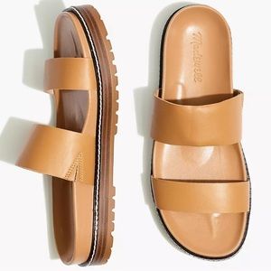 MADEWELL CHARLEY DOUBLE STRAP SANDAL | Leather Brown Nude Tan | Sz 9 | Like New